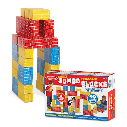 Melissa & Doug® Deluxe Jumbo Cardboard Blocks Big Blocks Michaels